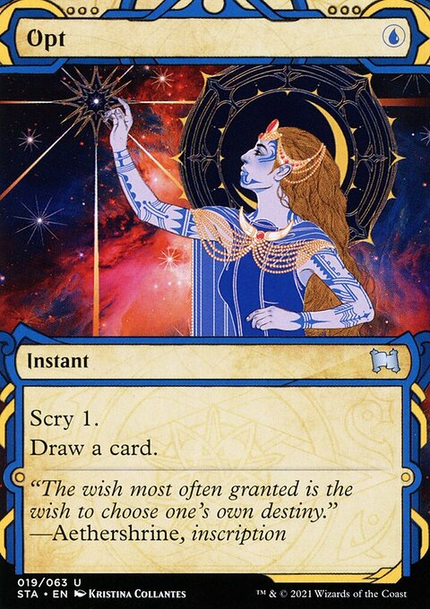 Opt (Foil Etched) [Strixhaven: School of Mages Mystical Archive]