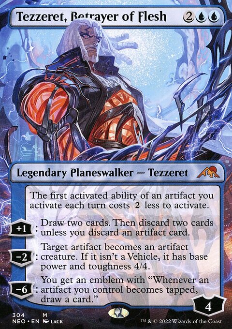 Tezzeret, Betrayer of Flesh (Borderless) [Kamigawa: Neon Dynasty]