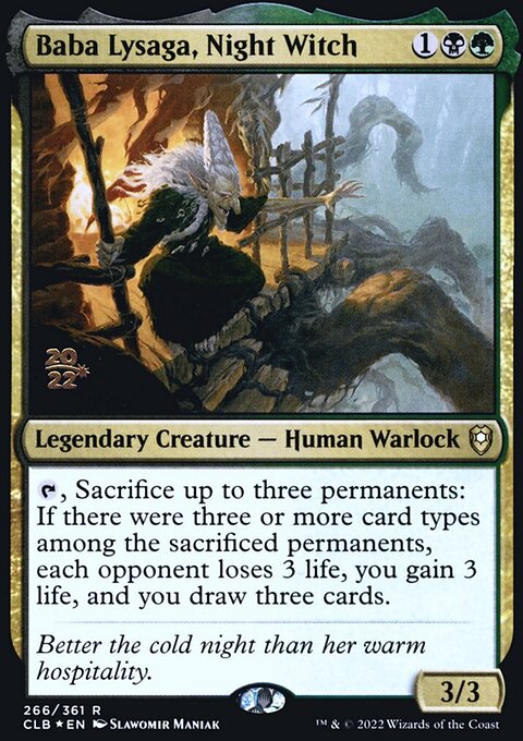 Baba Lysaga, Night Witch [Commander Legends: Battle for Baldur's Gate Prerelease Promos]