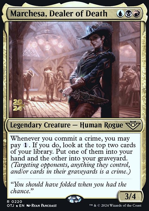 Marchesa, Dealer of Death [Outlaws of Thunder Junction Prerelease Promos]