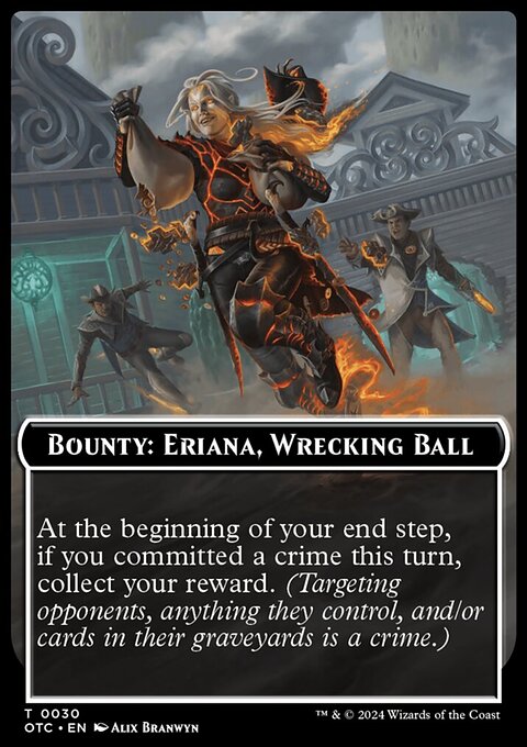 Bounty: Eriana, Wrecking Ball // Bounty Rules Double-Sided Token [Outlaws of Thunder Junction Commander Tokens]
