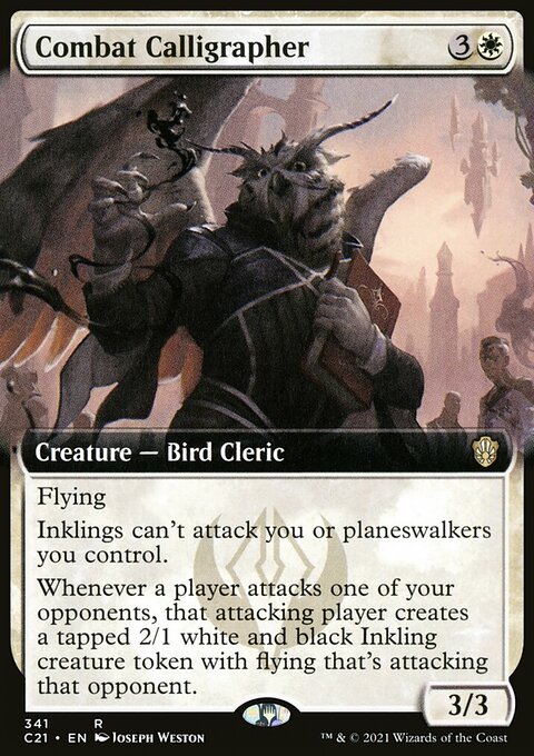 Combat Calligrapher (Extended Art) [Commander 2021]