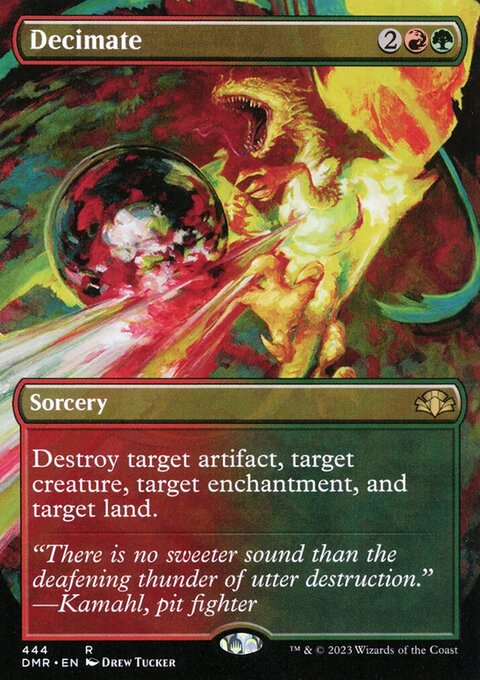 Decimate (Borderless Alternate Art) [Dominaria Remastered]