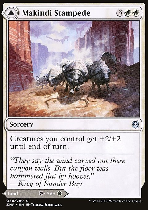 Makindi Stampede // Makindi Mesas [Zendikar Rising]