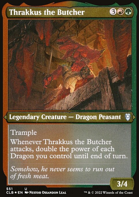 Thrakkus the Butcher (Foil Etched) [Commander Legends: Battle for Baldur's Gate]