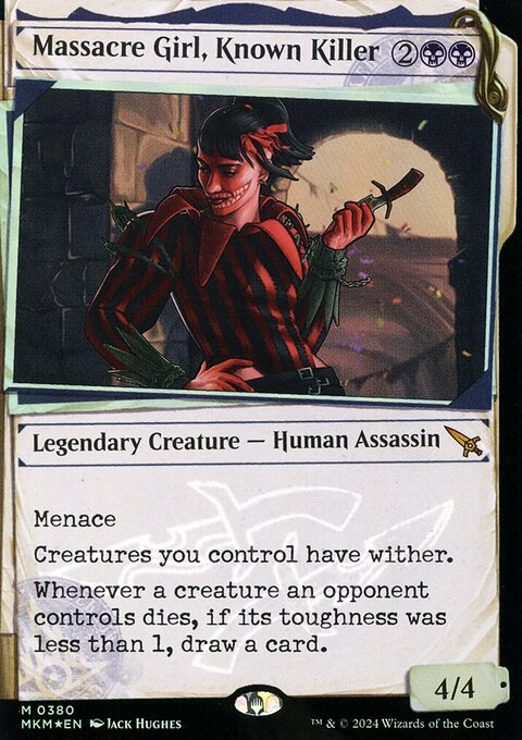 Massacre Girl, Known Killer (Showcase) (Invisible Ink) [Murders at Karlov Manor]