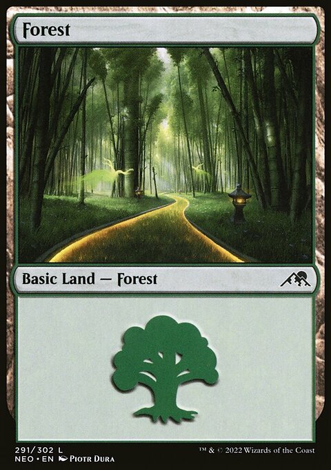 Forest (291) [Kamigawa: Neon Dynasty]