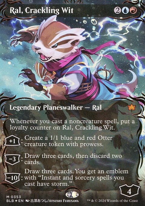 Ral, Crackling Wit (Borderless) (Raised Foil) [Bloomburrow]
