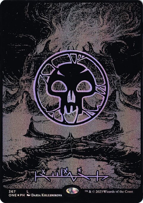 Swamp (367) (Oil Slick Raised Foil) [Phyrexia: All Will Be One]