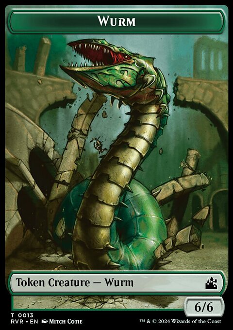 Goblin (0008) // Wurm Double-Sided Token [Ravnica Remastered Tokens]