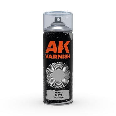 Ak Interactive - Aerosol Spray Primer  - Matt Varnish - Spray 400ml (Includes 2 Nozzles)