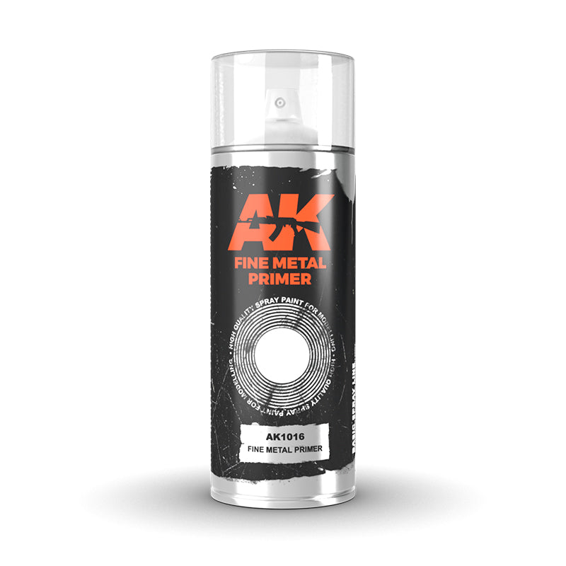 Ak Interactive - Aerosol Spray Primer  - Fine Metal Primer - Spray 150ml