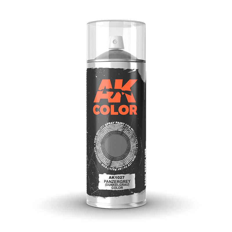 Ak Interactive - Aerosol Spray Primer  - Panzergrey (Dunkelgrau) Color - Spray 150ml