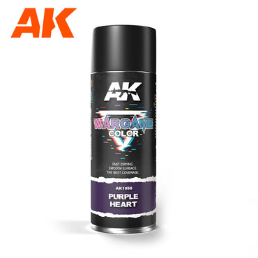 Ak Interactive - Aerosol Spray Primer  - Purple Heart Spray 400ml - LOCAL PICK UP ONLY