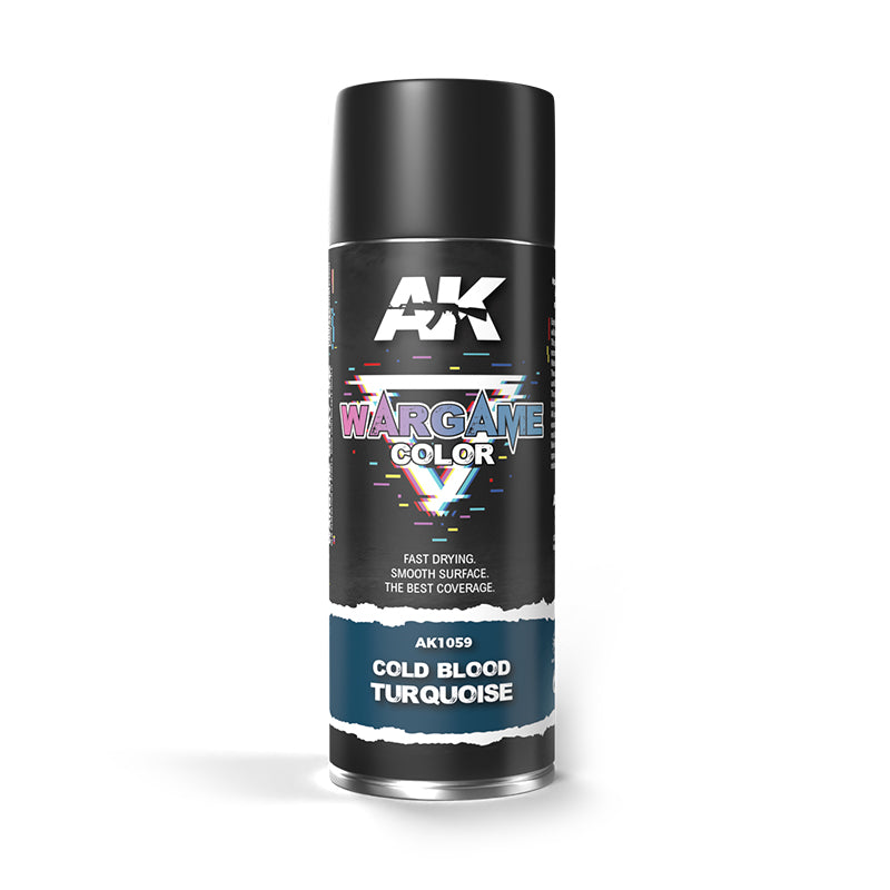Ak Interactive - Aerosol Spray Primer  - Cold Blood Turquoise Spray 400ml - LOCAL PICK UP ONLY
