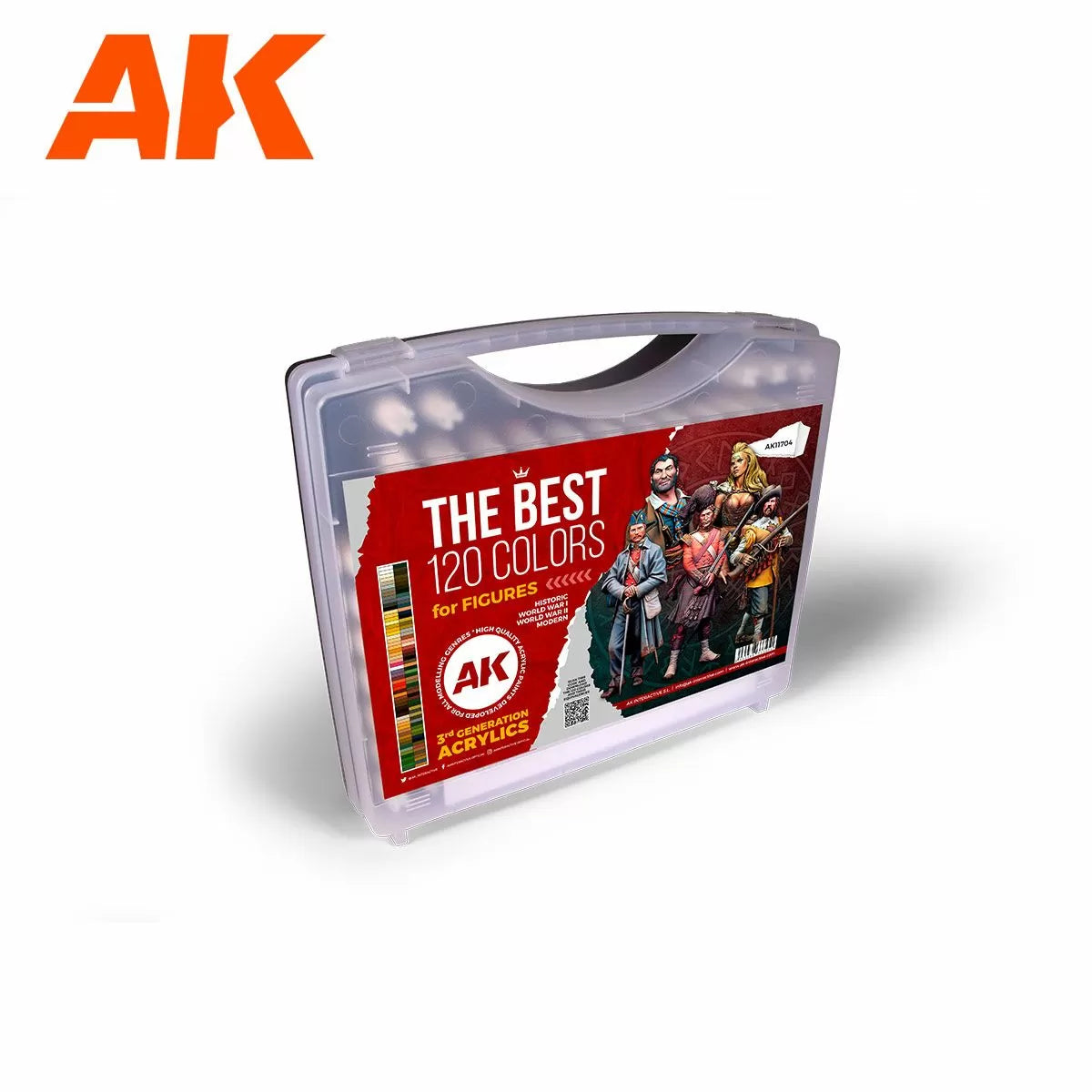 AK Interactve 3Gen Acrylics - Briefcase 120 Best Colours for Figures