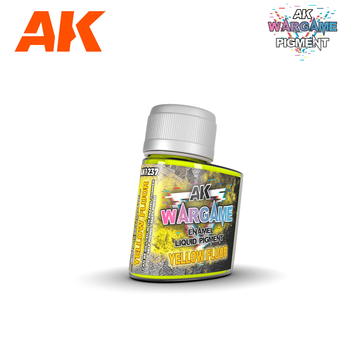 AK Interactive Wargame Enamel Liquid Pigments - Yellow Fluor 35ml