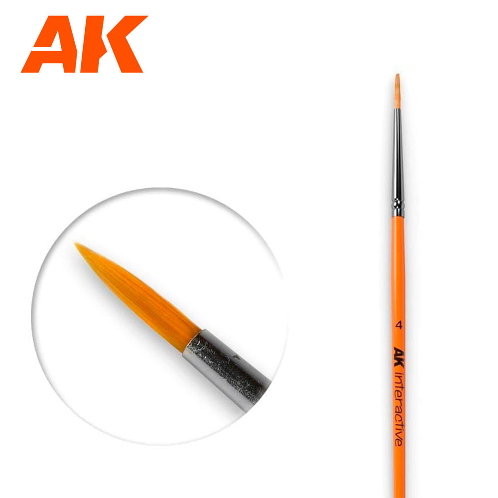 Ak Interactive - Brushes - Round Brush 4 Synthetic