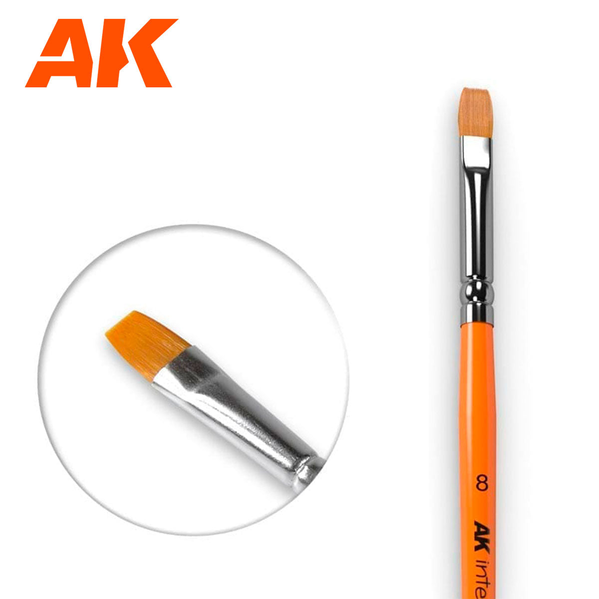 Ak Interactive - Brushes - Flat Brush 8 Synthetic