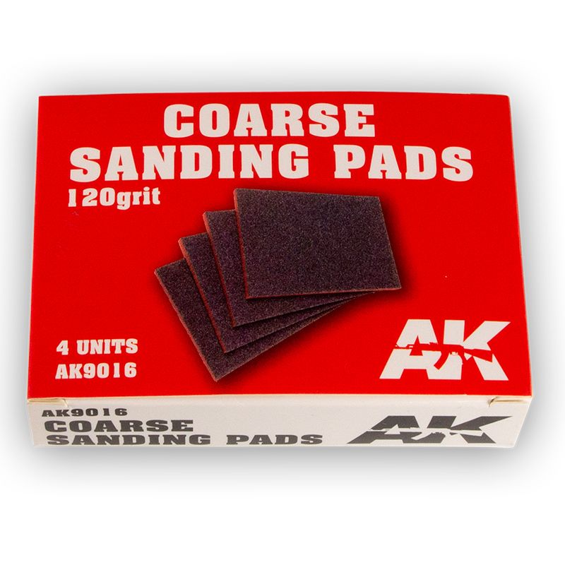 Ak Interactive - Tools - Coarse Sanding Pads 120 grit.4 Units