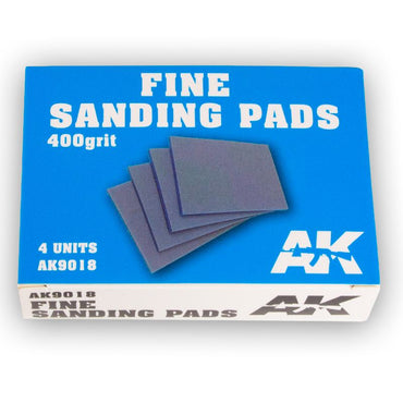 Ak Interactive - Tools - Fine Sanding Pads 400 grit. 4 Units