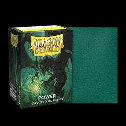 Sleeves - Dragon Shield - Box 100 - Standard Size Dual Matte Metallic Green (Power)