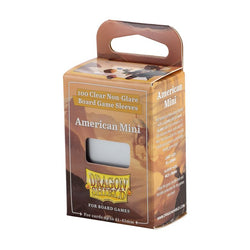 Board Game Sleeves - Dragon Shield - 100 Clear Non-Glare - American Mini