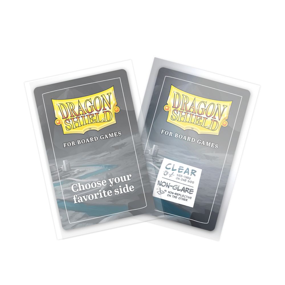 Board Game Sleeves - Dragon Shield - 100 Clear Non-Glare - American Mini