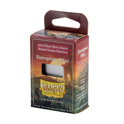 Board Game Sleeves - Dragon Shield - 100 Clear Non-Glare - European Mini