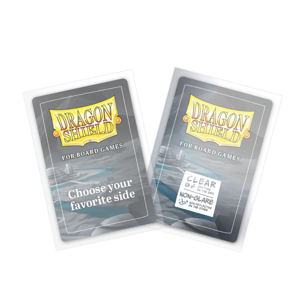 Board Game Sleeves - Dragon Shield - 100 Clear Non-Glare - European Mini