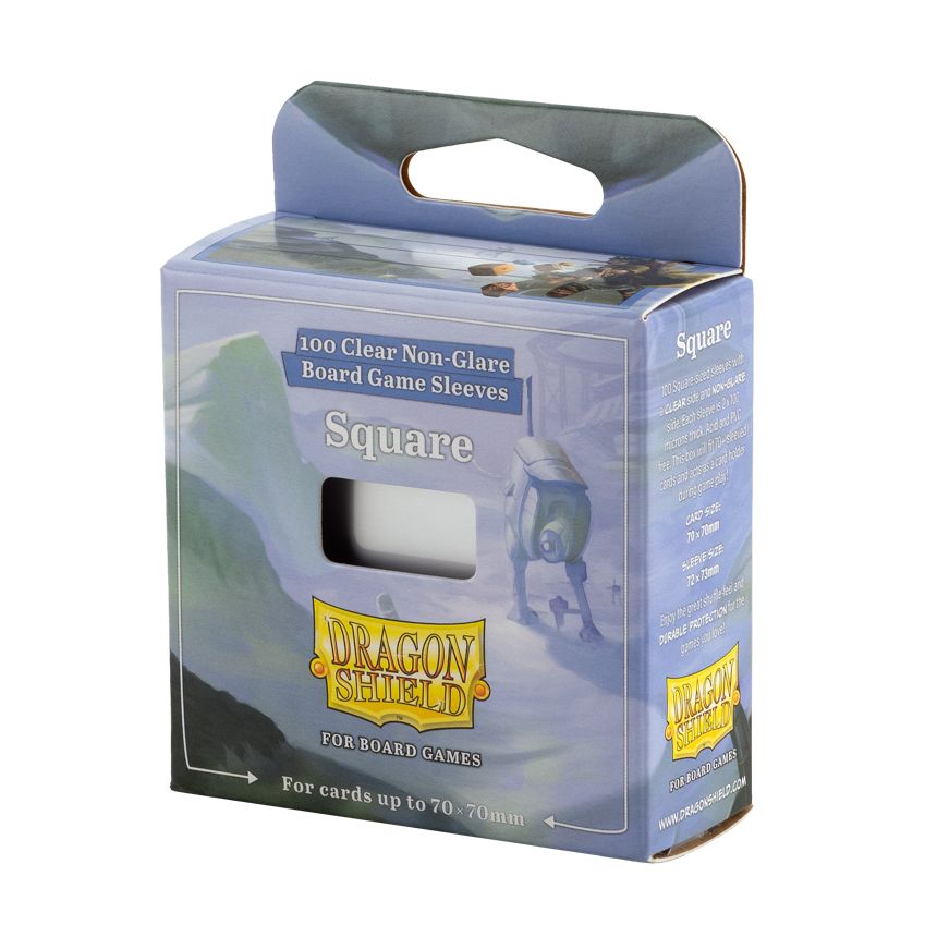 Board Game Sleeves - Dragon Shield - 100 Clear Non-Glare - Square