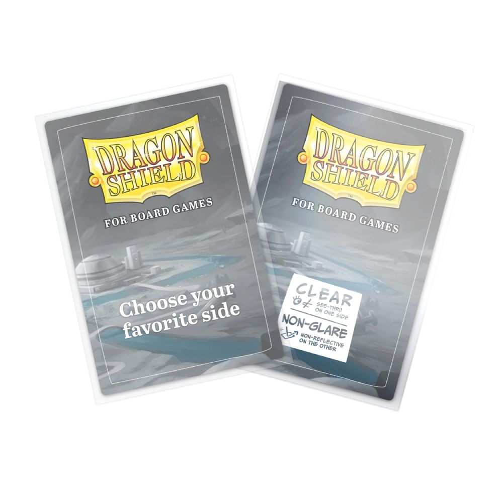 Board Game Sleeves - Dragon Shield - 100 Clear Non-Glare - Oversize