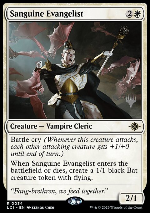 Sanguine Evangelist (Promo Pack) [The Lost Caverns of Ixalan Promos]