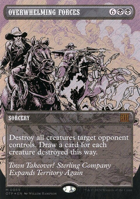 Overwhelming Forces (Textured Foil) [Outlaws of Thunder Junction: Breaking News]