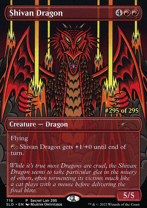 Shivan Dragon (Serialized) [Secret Lair Drop Promos]