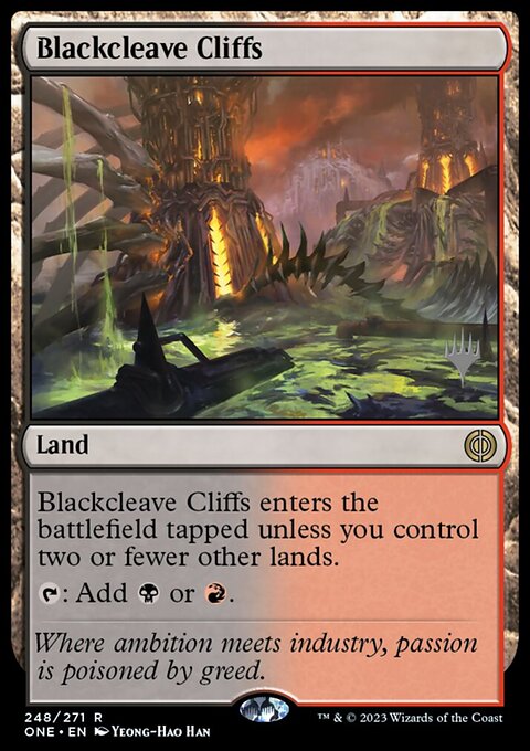 Blackcleave Cliffs [Phyrexia: All Will Be One Prerelease Promos]