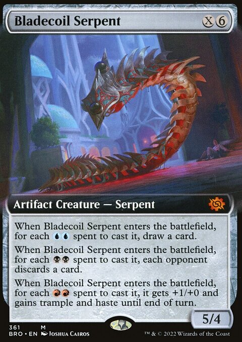 Bladecoil Serpent (Extended Art) [The Brothers' War]