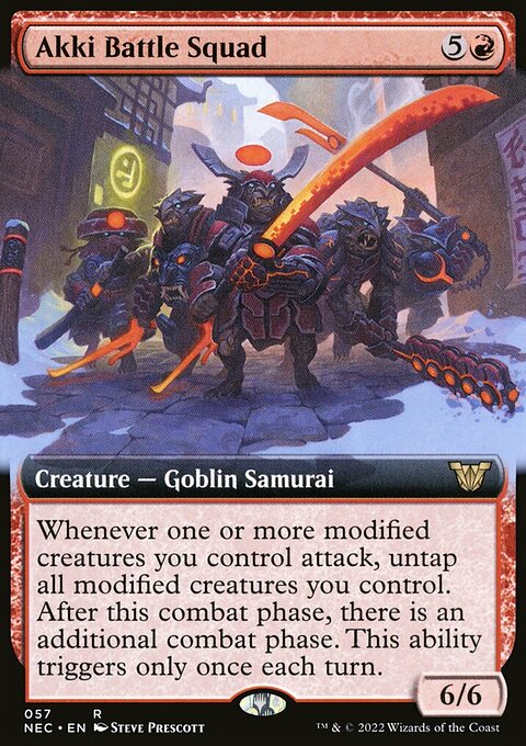 Akki Battle Squad (Extended Art) [Kamigawa: Neon Dynasty Commander]