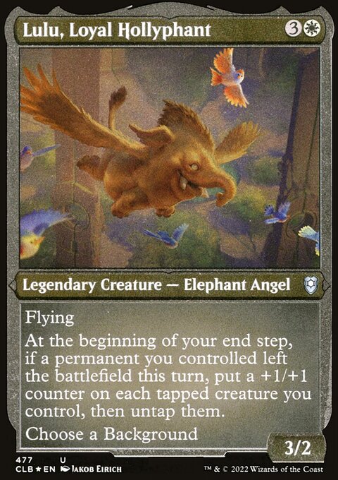 Lulu, Loyal Hollyphant (Foil Etched) [Commander Legends: Battle for Baldur's Gate]