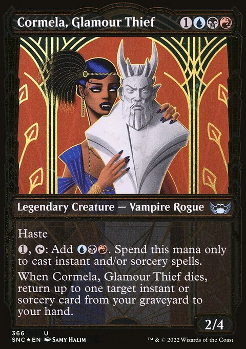 Cormela, Glamour Thief (Showcase Golden Age Gilded Foil) [Streets of New Capenna]