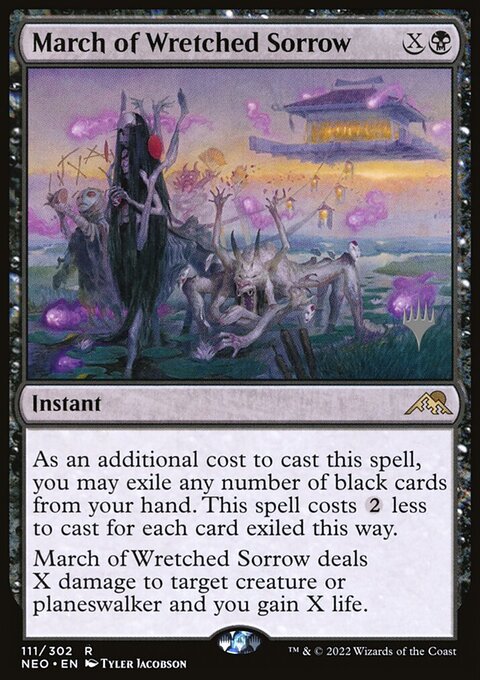 March of Wretched Sorrow [Kamigawa: Neon Dynasty Prerelease Promos]