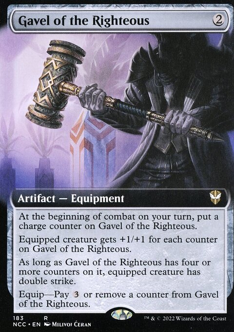 Gavel of the Righteous (Extended Art) [Streets of New Capenna Commander]