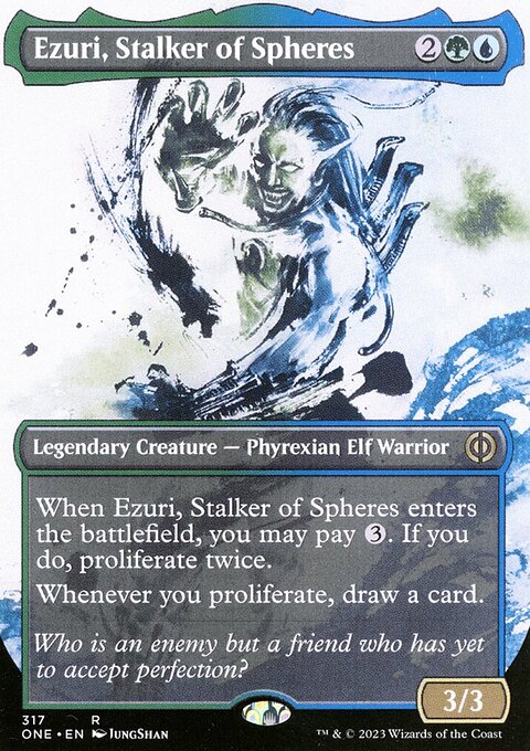 Ezuri, Stalker of Spheres (Borderless Ichor) [Phyrexia: All Will Be One]