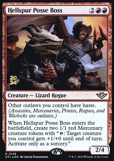 Hellspur Posse Boss [Outlaws of Thunder Junction Prerelease Promos]