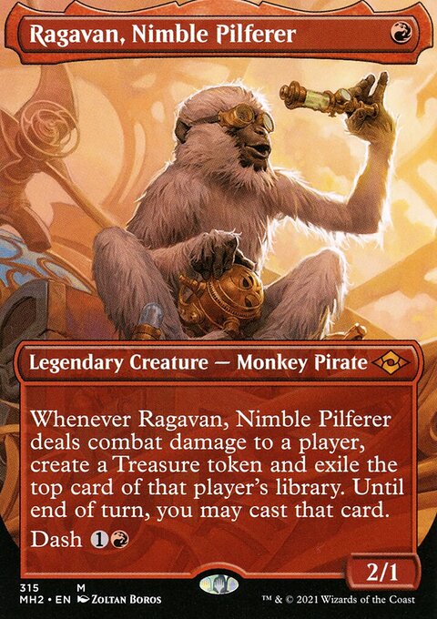 Ragavan, Nimble Pilferer (Borderless Alternate Art) [Modern Horizons 2]