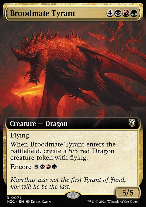 Broodmate Tyrant (Extended Art) (Ripple Foil) [Modern Horizons 3 Commander]