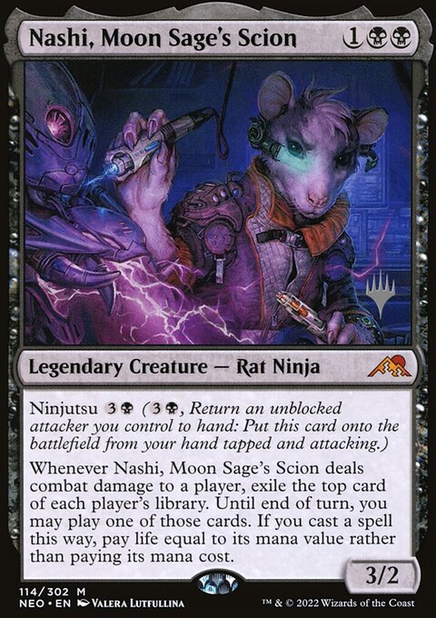 Nashi, Moon Sage's Scion [Kamigawa: Neon Dynasty Prerelease Promos]