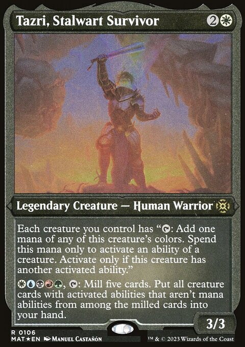 Tazri, Stalwart Survivor (Foil Etched) [March of the Machine: The Aftermath]