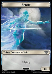 Spirit // Food (0024) Double-Sided Token (Surge Foil) [The Lord of the Rings: Tales of Middle-Earth Tokens]