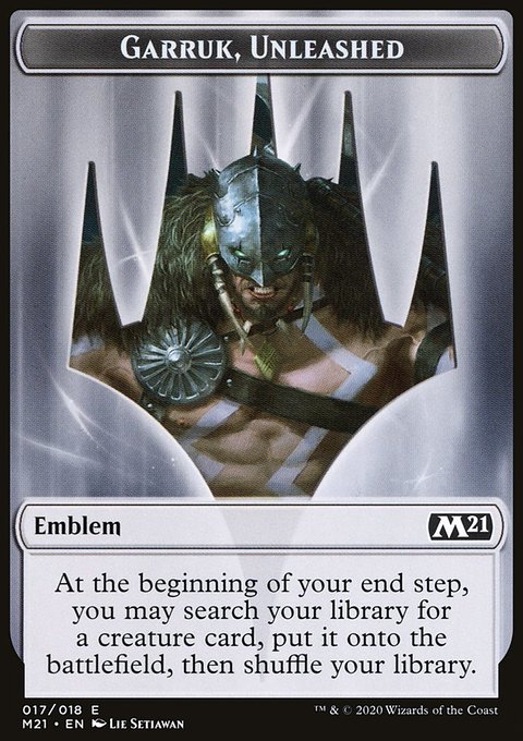 Garruk, Unleashed Emblem [Core Set 2021 Tokens]